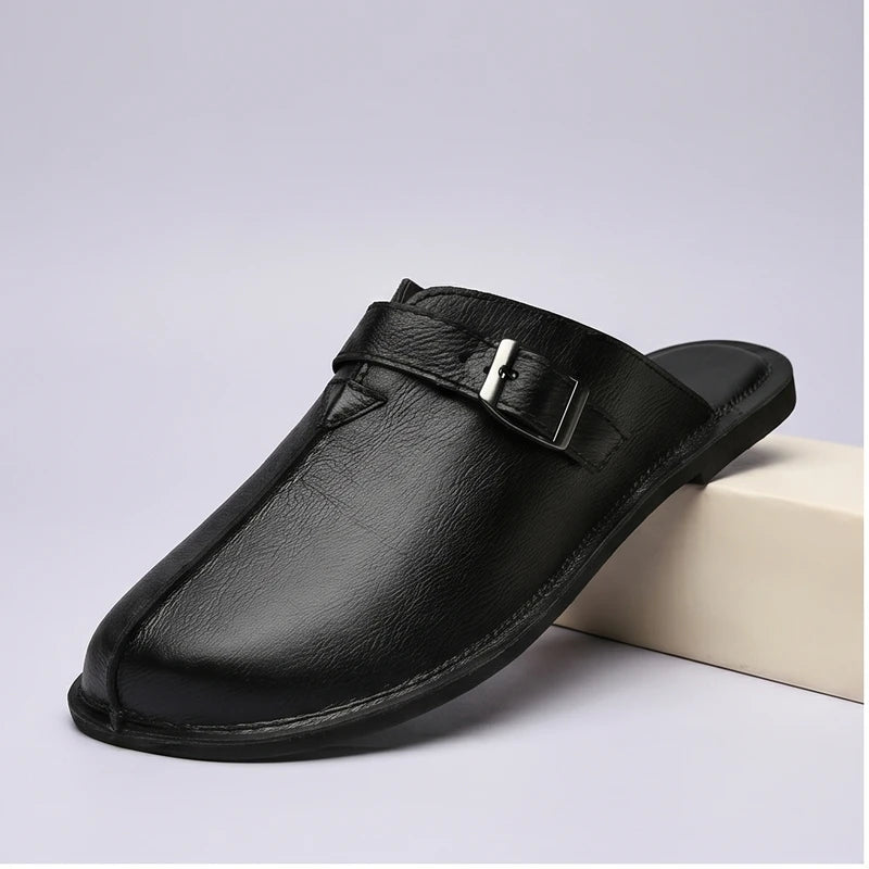 Men's Leather Mules | Closed Toe Backless Loafers – Samuel Holland