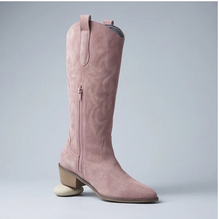 Pink Harlow Embroidered Cowgirl Boots product photo - 3