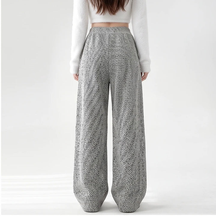 Model wearing Light Gray knit apparel in a studio - 2