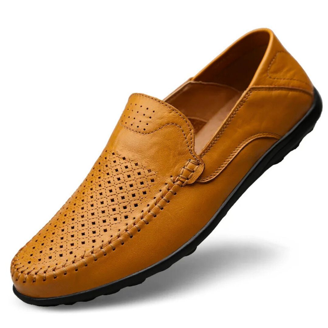 Falconer Men's Genuine Leather Perforated Loafers