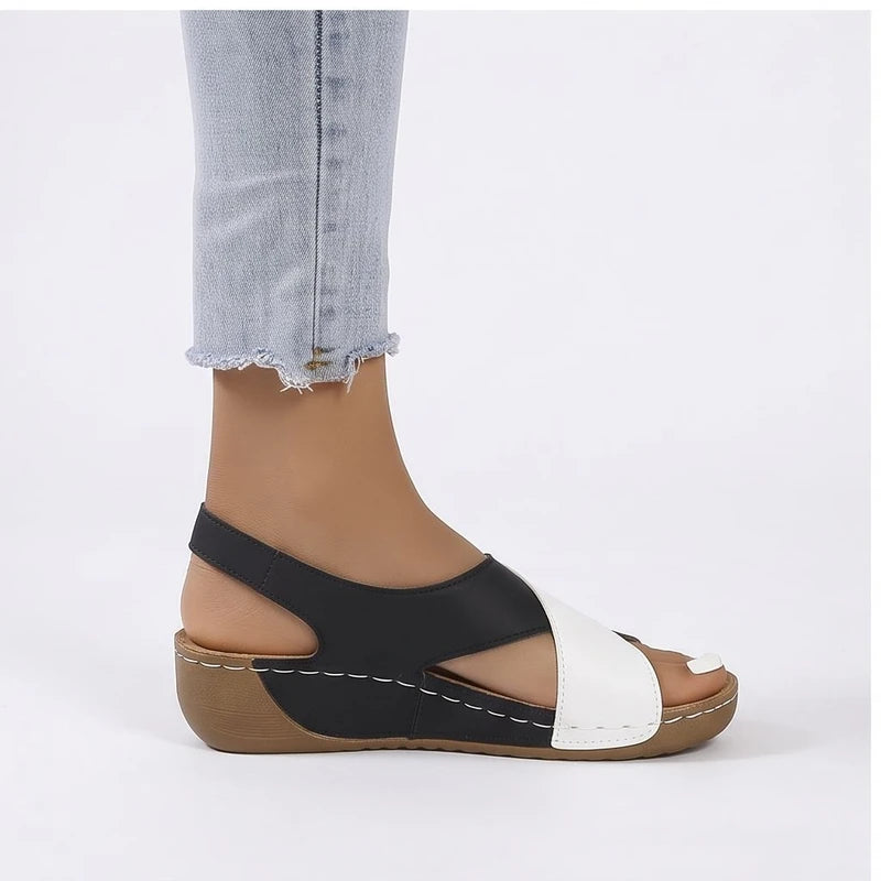 Model wearing Black sandals in a studio - 2
