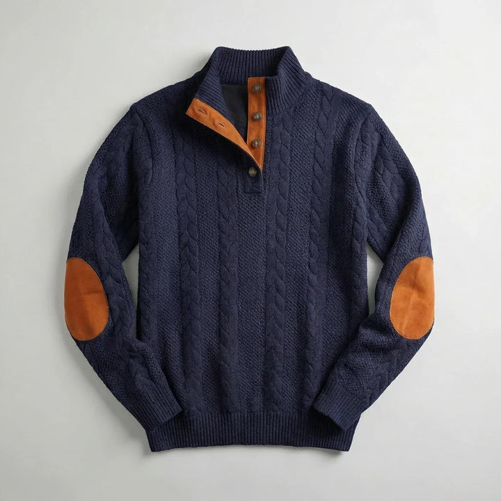 Rowan Men's Cable Knit Pullover Sweater