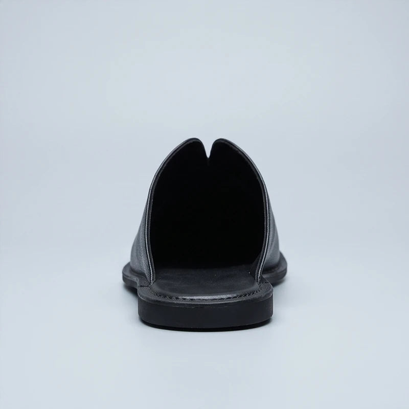 4215Black Quinlan Genuine Leather Backless Mules product photo - 4