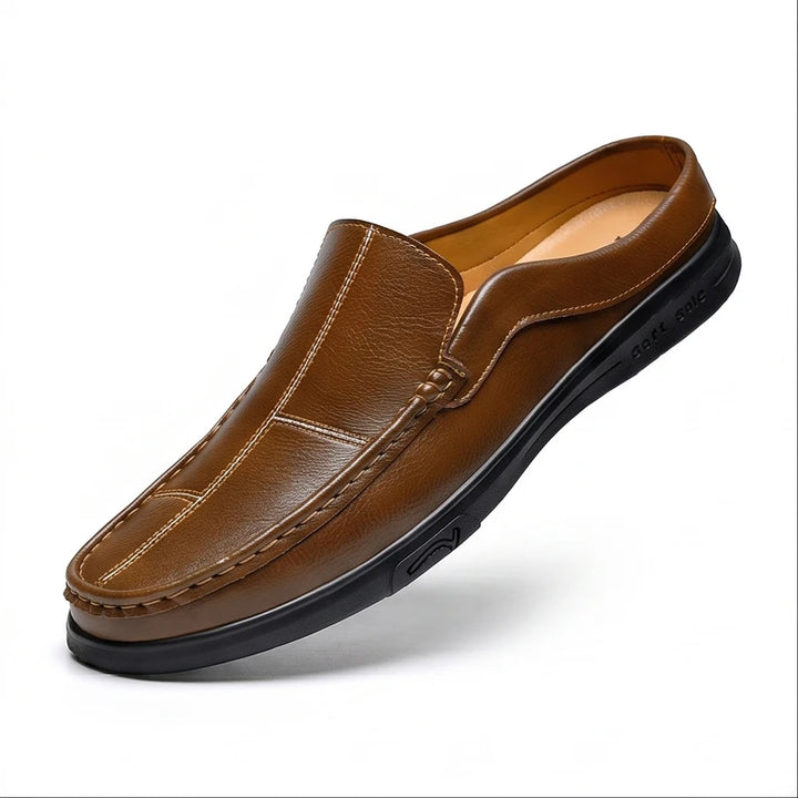 Brown-1 shoes on a white background