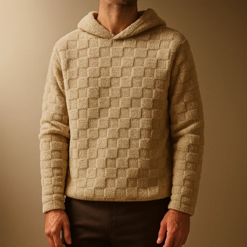 Checkered Sherpa Hoodie