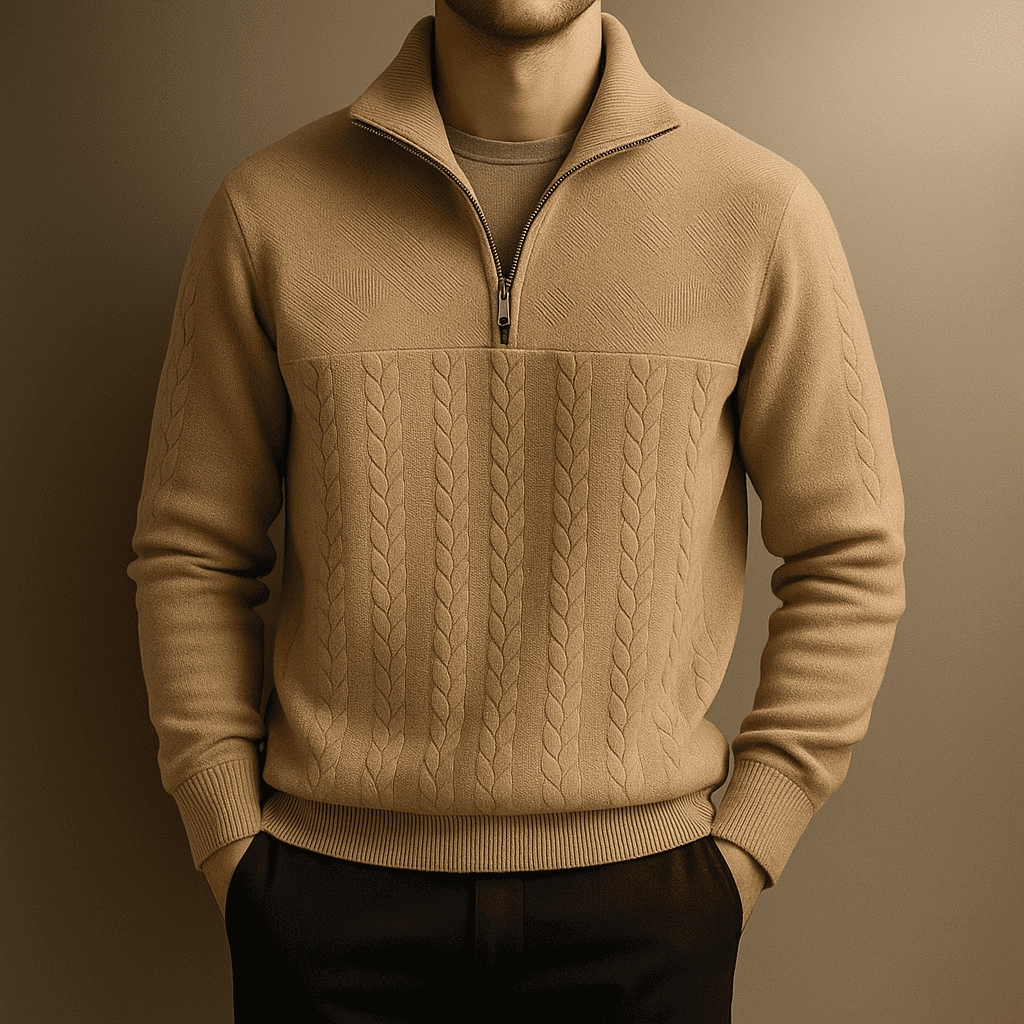 Ridgemont Men's Cable Knit Quarter-Zip