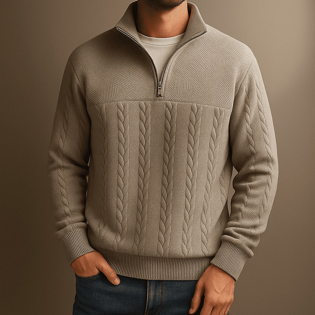 Ridgemont Men's Cable Knit Quarter-Zip