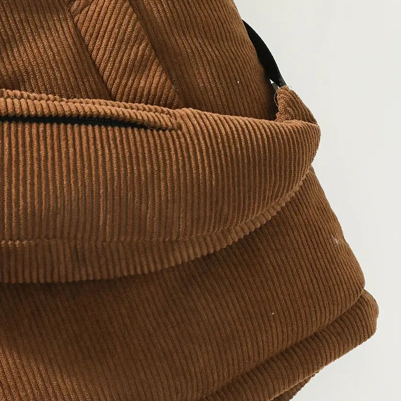 Corwin Men's Corduroy Puffer Vest with Crossbody Bag