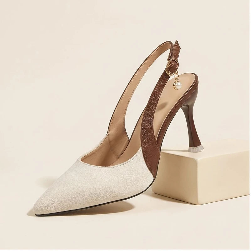 White linen flats in a studio background