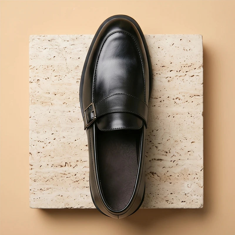 Black Leather Marcus Suede Loafers product photo - 4