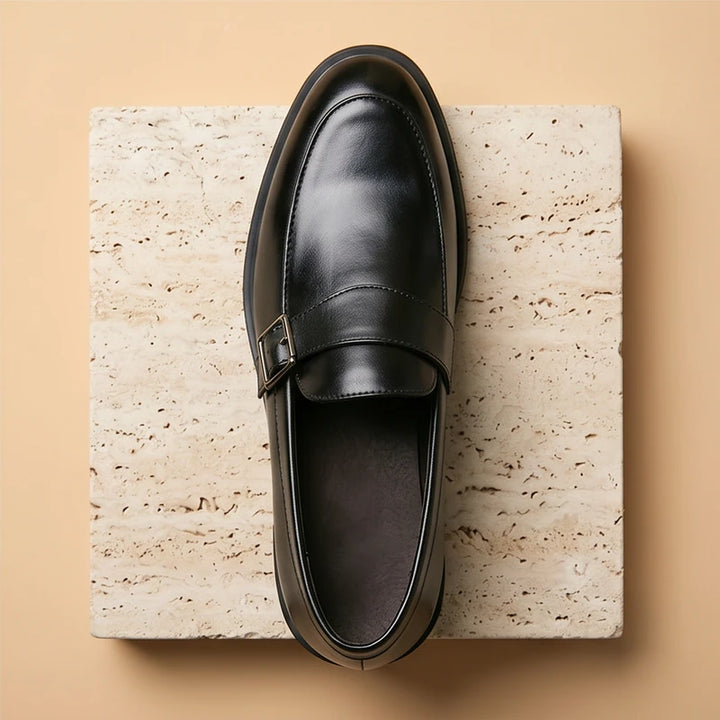 Black Leather Marcus Suede Loafers product photo - 4