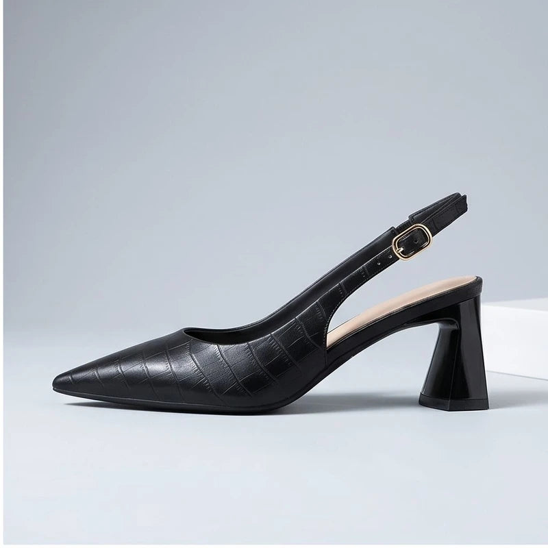Black heel in a studio background - 2