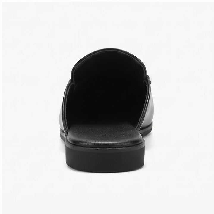 Black leather loafers on a white background - 4