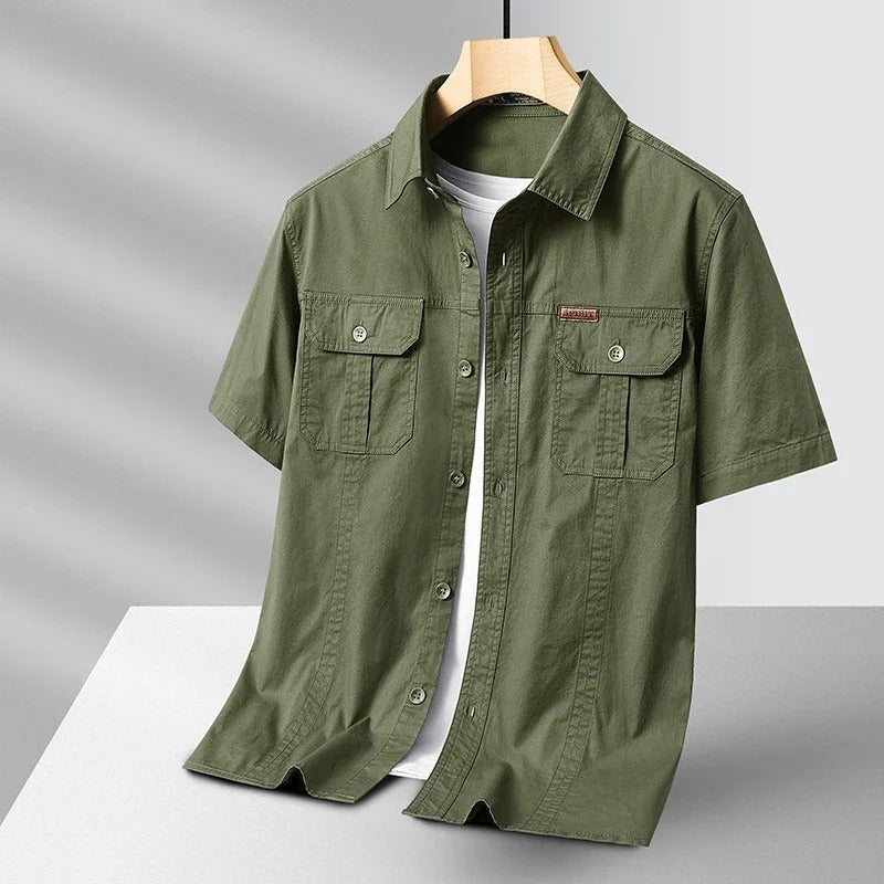 Ridgefield Men's Short Sleeve Utility Cargo Shirt