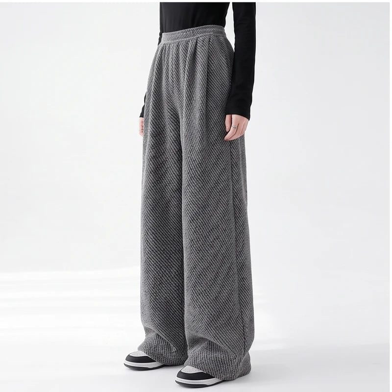 Model wearing Dark Gray knit apparel in a studio - 3