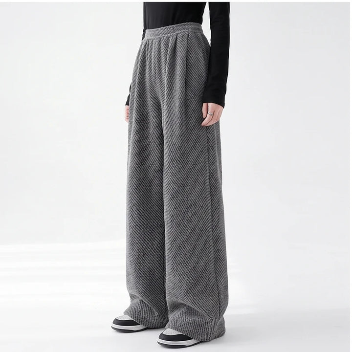 Model wearing Dark Gray knit apparel in a studio - 3