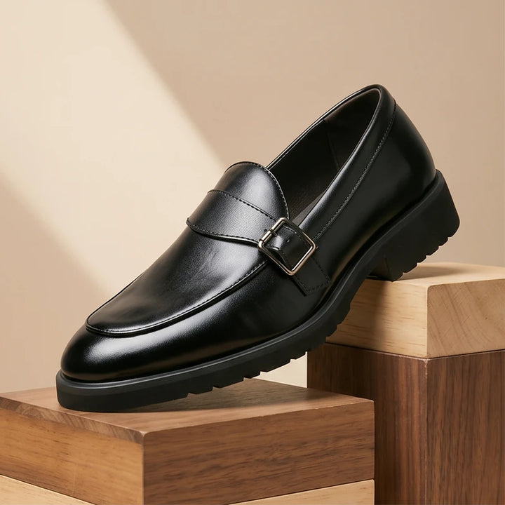 Black Leather Marcus Suede Loafers product photo
