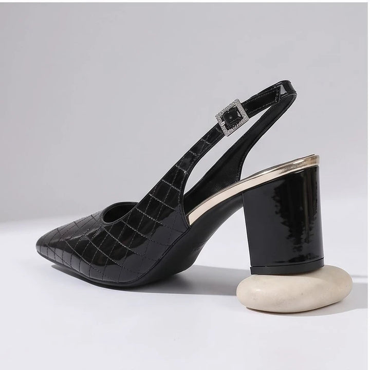 Black heel in a studio background - 3
