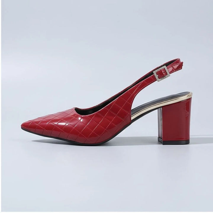 Red heel in a studio background - 2