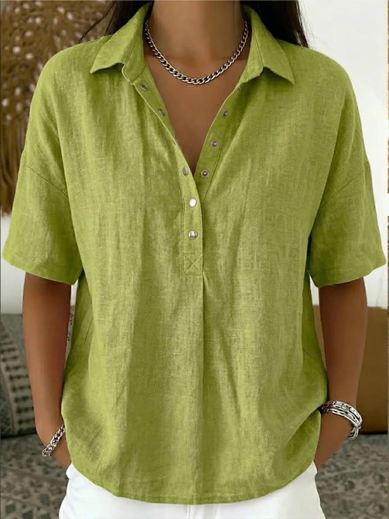 Waverly Linen Button-Up Collared Shirt