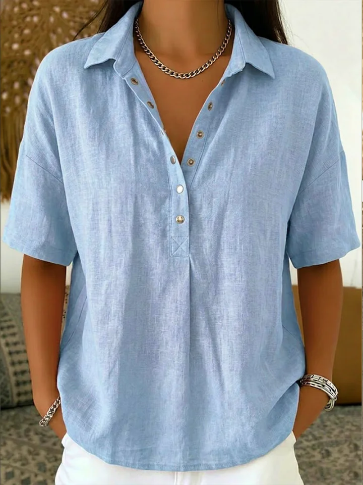 Waverly Linen Button-Up Collared Shirt