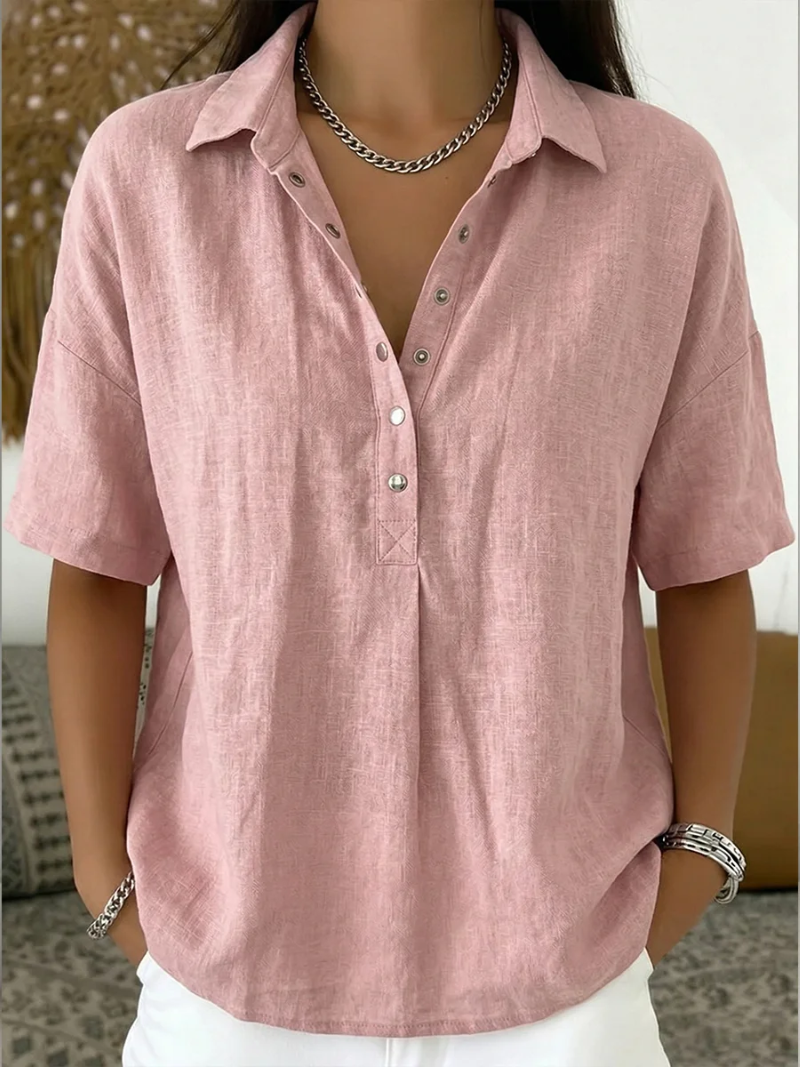 Waverly Linen Button-Up Collared Shirt