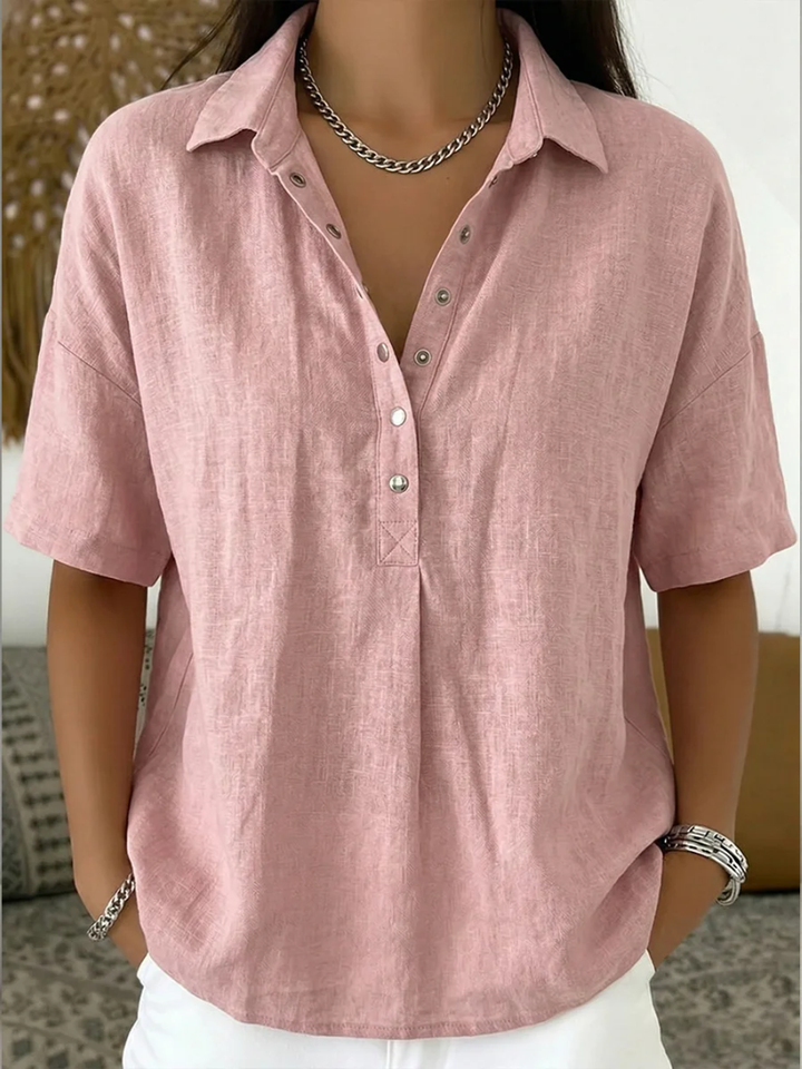 Waverly Linen Button-Up Collared Shirt