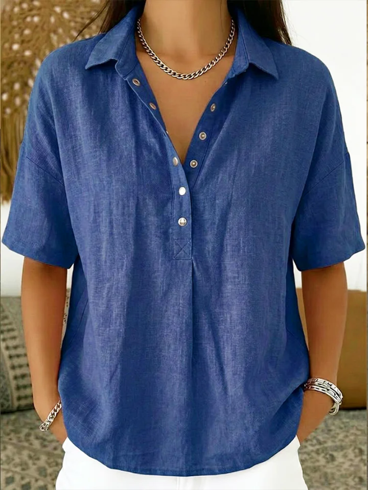 Waverly Linen Button-Up Collared Shirt