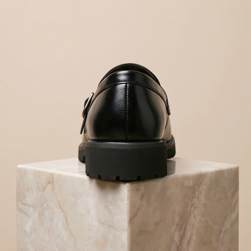 Black Leather Marcus Suede Loafers product photo - 3