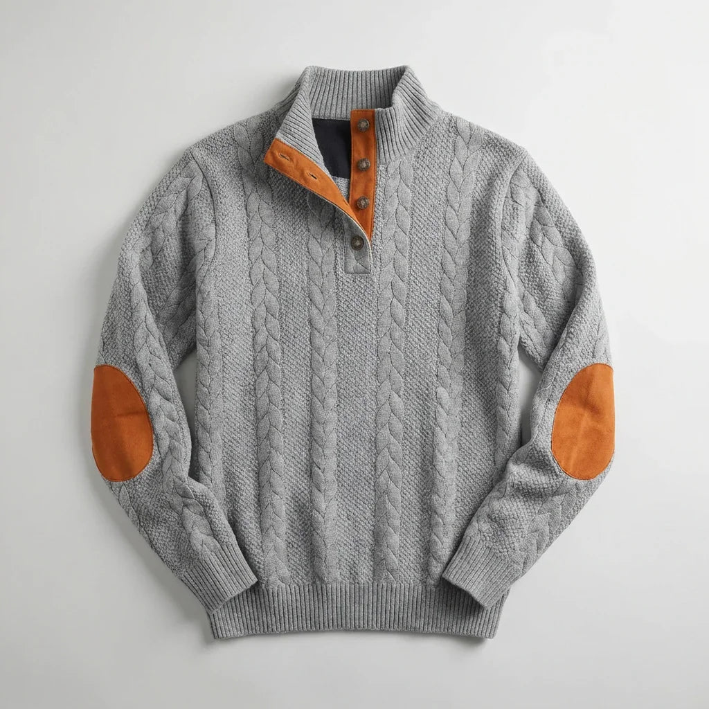 Rowan Men's Cable Knit Pullover Sweater