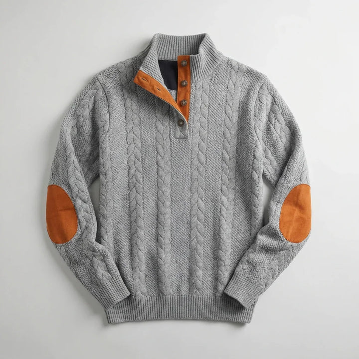 Rowan Men's Cable Knit Pullover Sweater