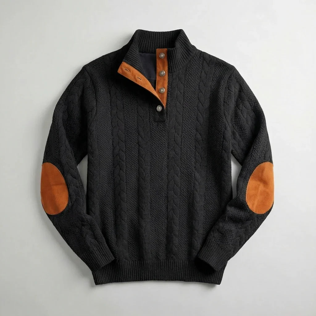 Rowan Men's Cable Knit Pullover Sweater