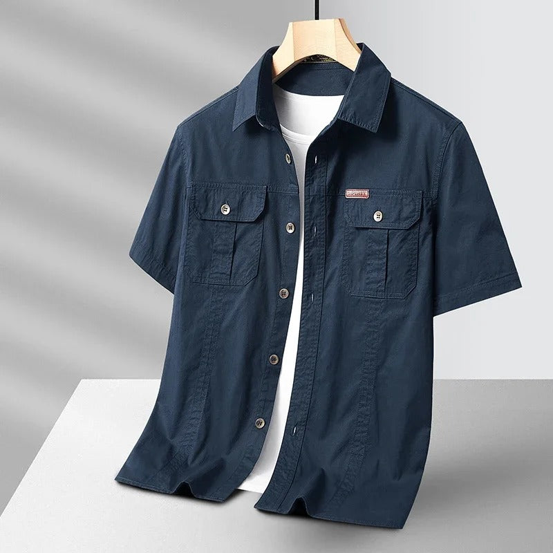 Ridgefield Men's Short Sleeve Utility Cargo Shirt