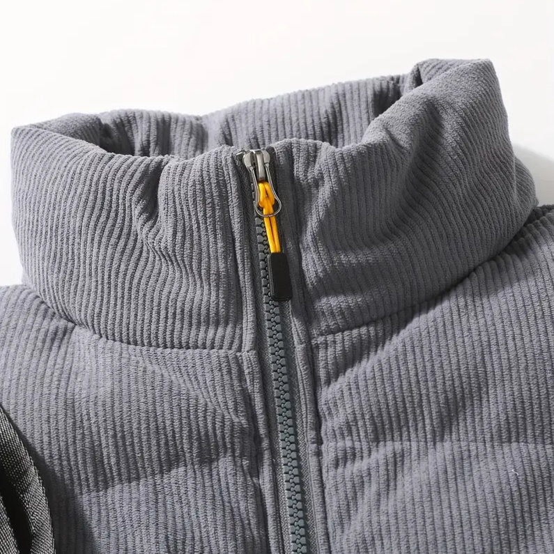 Corwin Men's Corduroy Puffer Vest with Crossbody Bag