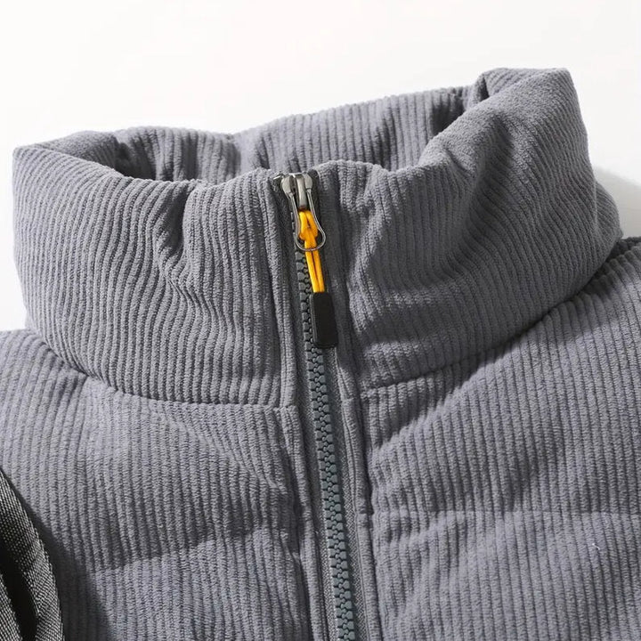 Corwin Men's Corduroy Puffer Vest with Crossbody Bag