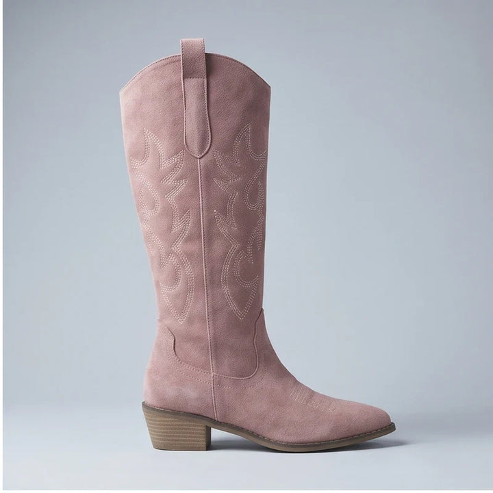 Pink Harlow Embroidered Cowgirl Boots product photo - 2