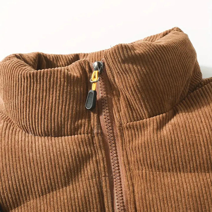 Corwin Men's Corduroy Puffer Vest with Crossbody Bag