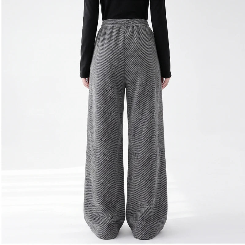 Model wearing Dark Gray knit apparel in a studio - 2