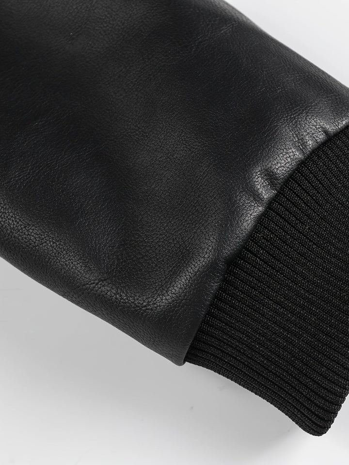 Maverick Leather Hooded Biker Jacket