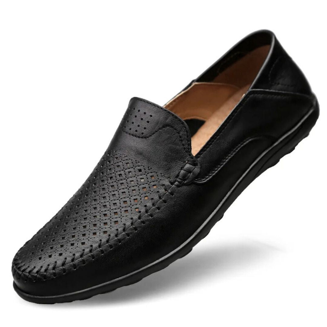 Falconer Men's Genuine Leather Perforated Loafers