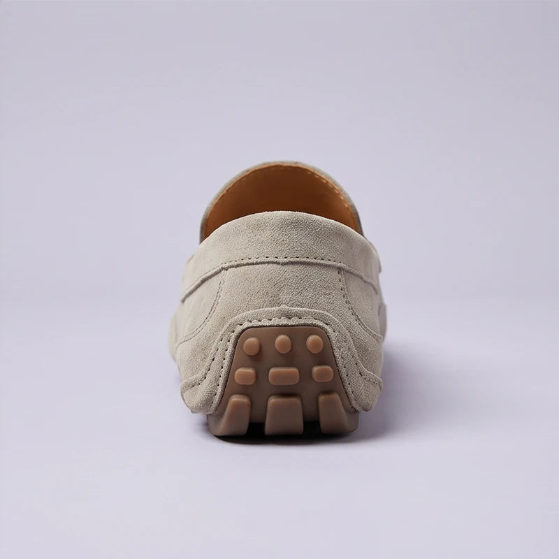 Khaki Devereux Suede Driving Loafers product photo - 4