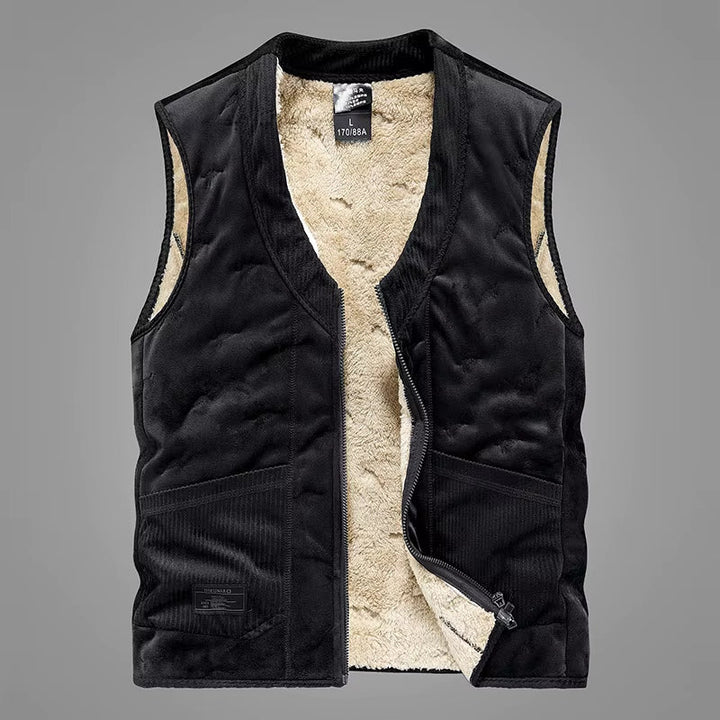 Summit Men's Sherpa-Lined Quilted Vest