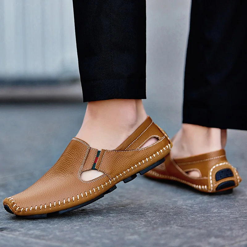 Brecken Men's Genuine Leather Slip-On Loafers