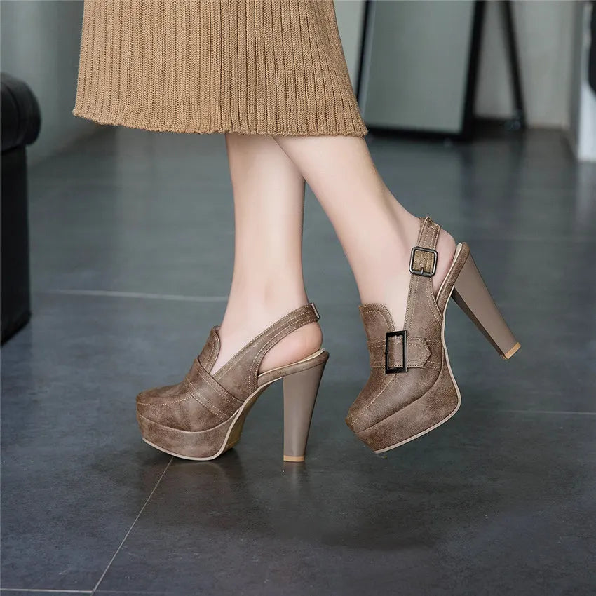 Harrow Women's Slingback Platform Heels