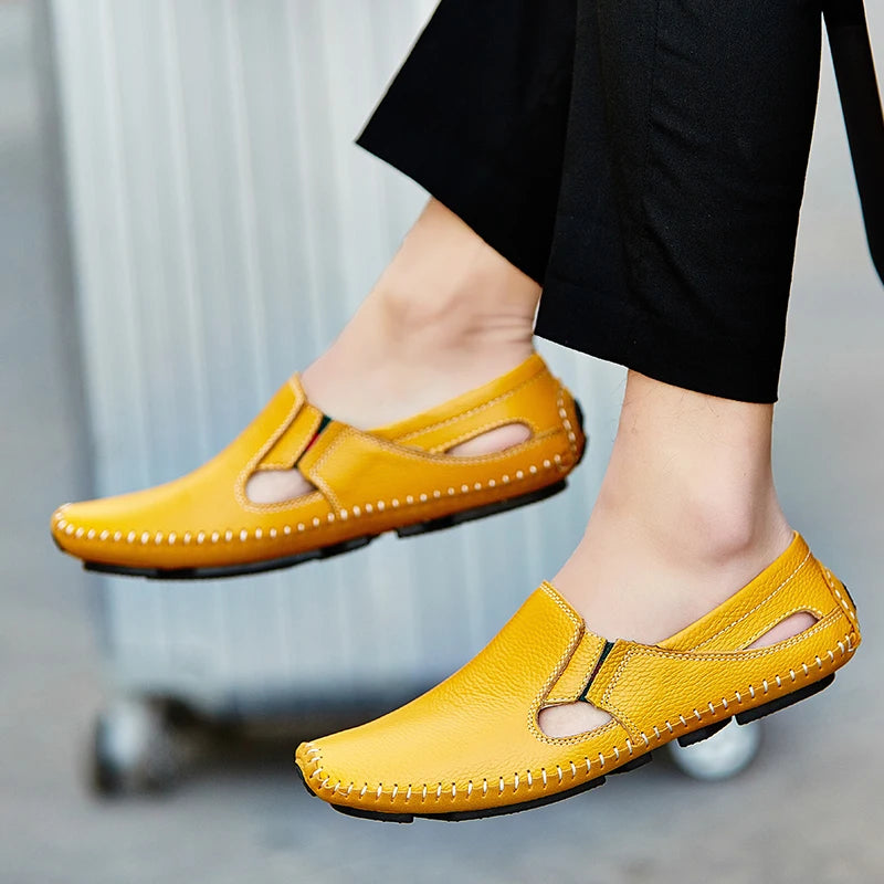 Brecken Men's Genuine Leather Slip-On Loafers