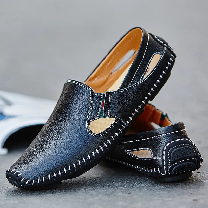 Brecken Men's Genuine Leather Slip-On Loafers