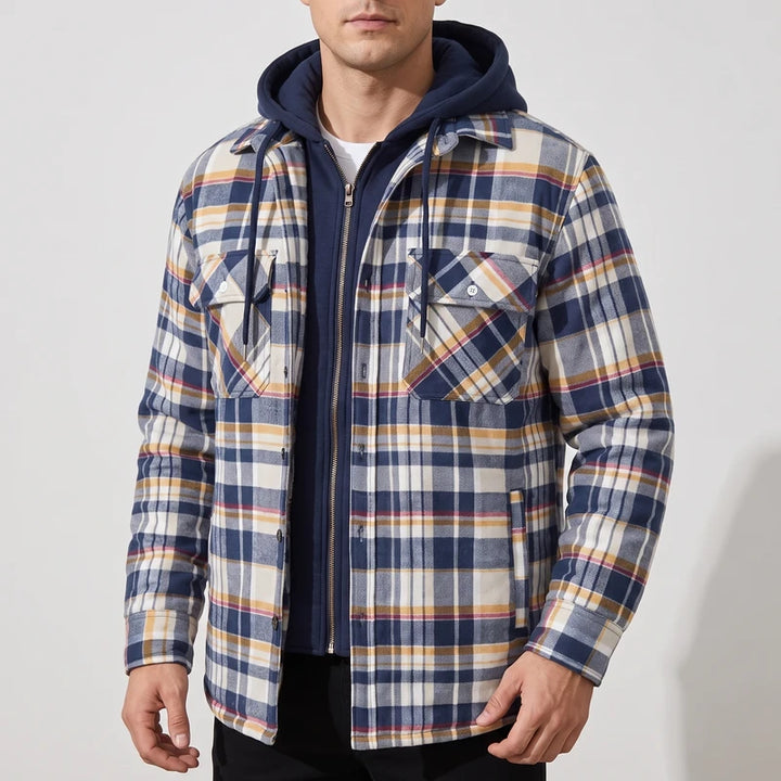 Gray vest on an off-gray studio background