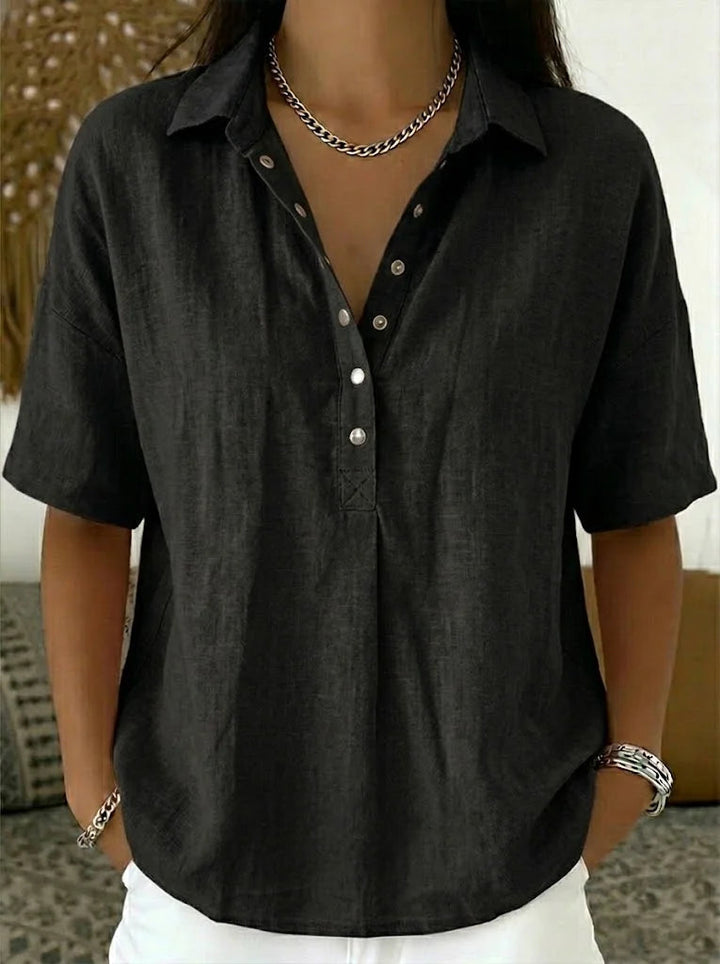 Waverly Linen Button-Up Collared Shirt