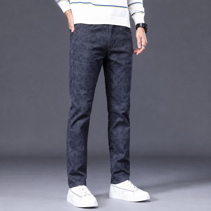 Sutton Men's Cotton Plaid Straight Leg Pants