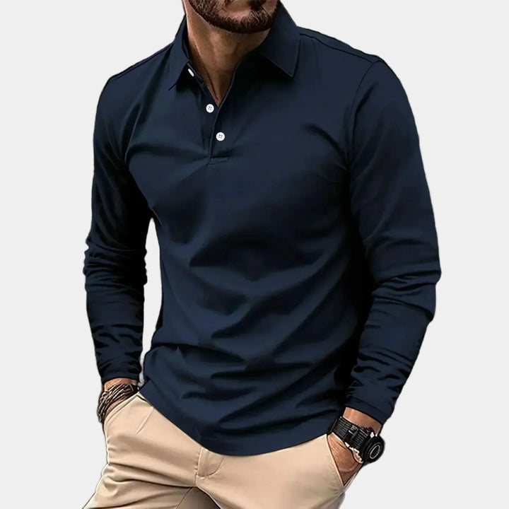 Vesper Men's Long Sleeve Polo Shirt